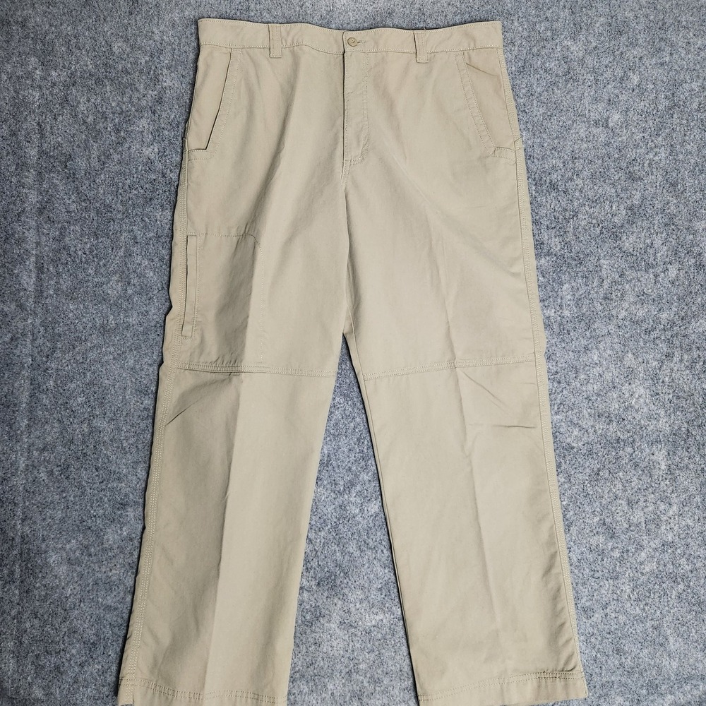 Woolrich VTG‎ 90s Pants Men 38x30 Khaki 5 Pockets Straight Leg Trousers Stretch
